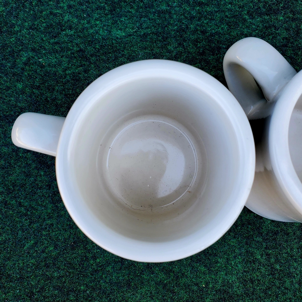(2) VTG Minnesconsin Coffee Cup Mug Diner Heavy White/Black 12oz USA - Picture 6 of 11